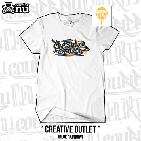 CreativeOutlet (Blue Rainbow) WhiteShirt - TEMPLATE Mock for Instagram Prenta